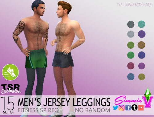 SimmieV Men's Jersey Leggings