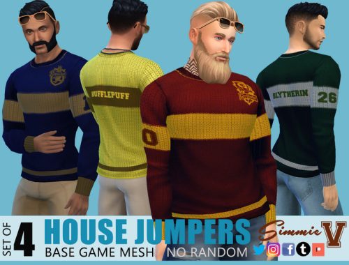 SimmieV Quiddich Sweaters for Men