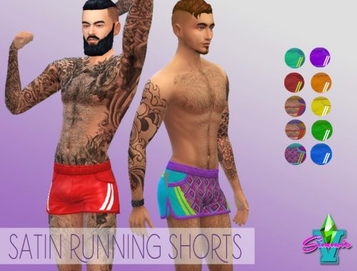 SimmieV Satin Running Shorts