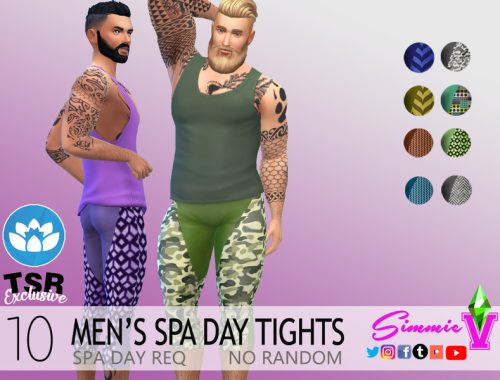 SimmieV Spa Day Tights for Men