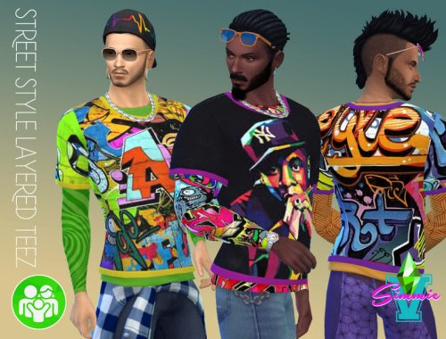 SimmieV Street Style Layered Teez