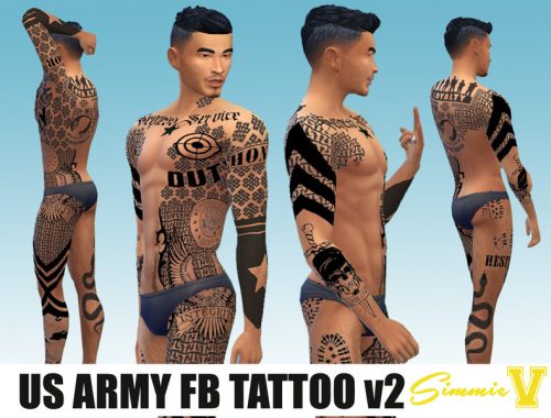 SimmieV US Army FB Tattoo