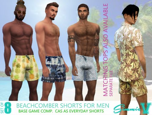 SimmieV_Beach Trunks for Men