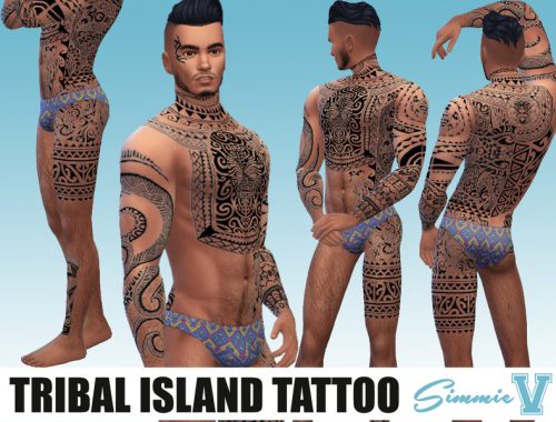 SimmieV_Island Tribal Full Body Tattoo