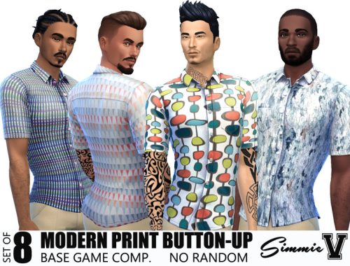 SimmieV_Mod Short Sleeve Button Up