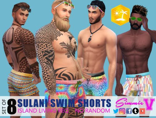 SimmieV_Sulani Swim Shorts - Island Living Required
