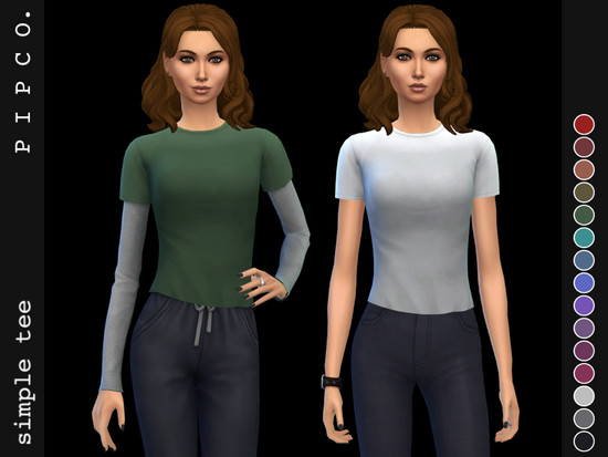 simple tee set - The Sims 4 Catalog