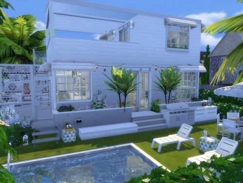 Simply White House No CC Tiny Living by mamba_black at Mod The Sims