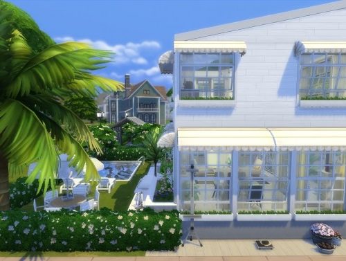 Simply White House No CC Tiny Living by mamba_black at Mod The Sims