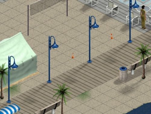Sims 1 Vacation bin & lamp conversion by AlexCroft