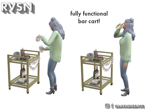 Sip Back and Relax Functional Bar Cart Set