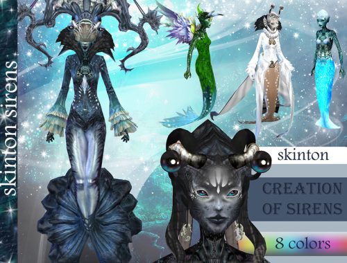 Skinton for female sim mermaids Siren