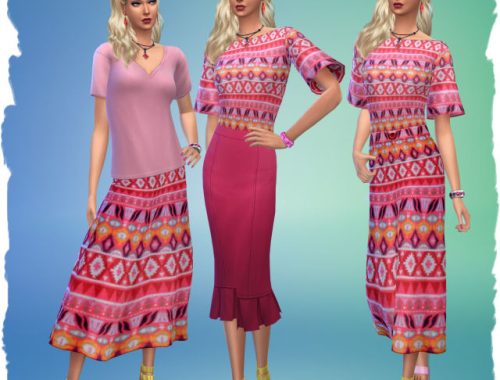 Skirt and Top by Chalipo at All 4 Sims