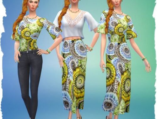 Skirt and Top by Chalipo at All 4 Sims