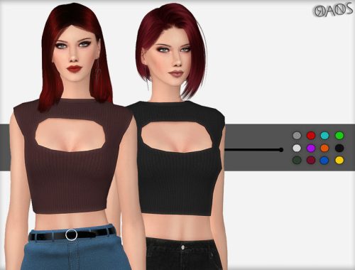 Sleeveless Cut Out Top