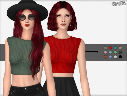 Sleeveless Jumbo Rib Top