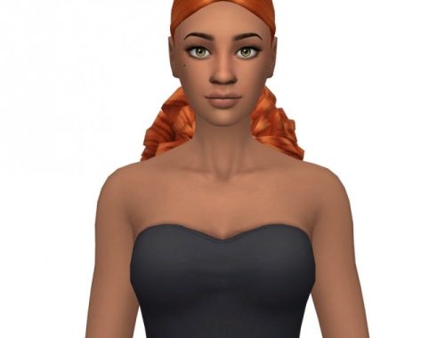 Slick It Back Ponytail Base Game Compatible Hair at leeleesims1