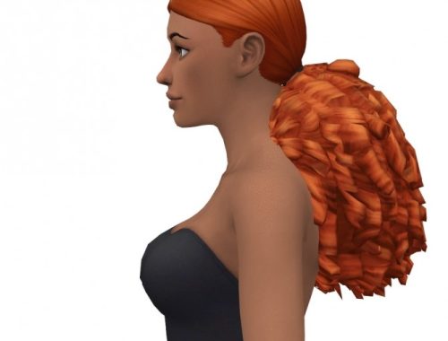 Slick It Back Ponytail Base Game Compatible Hair at leeleesims1