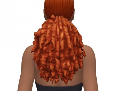 Slick It Back Ponytail Base Game Compatible Hair at leeleesims1
