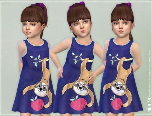 Sloth Apple Sleeveless Dress