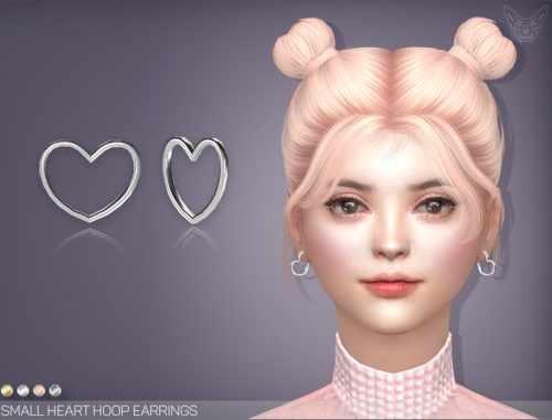 Small Heart Hoop Earrings