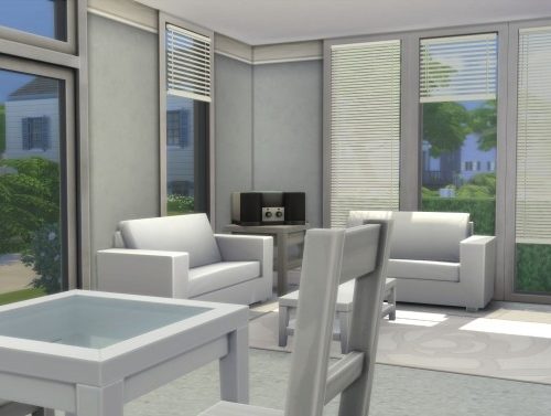 Small Modern Grey & White Themed Home by AnimeKayleigh at Mod The Sims