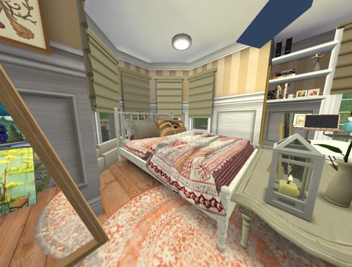 Small pink victorian house