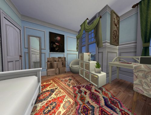 Small pink victorian house
