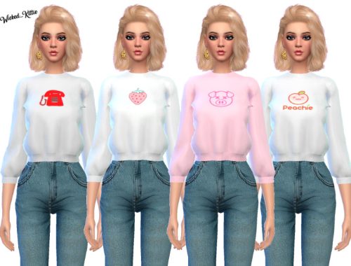 Snazzy Cropped Sweatshirts -Mesh Needed!!!