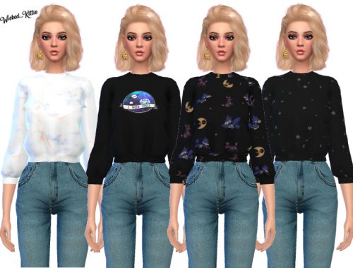 Snazzy Cropped Sweatshirts -Mesh Needed!!!