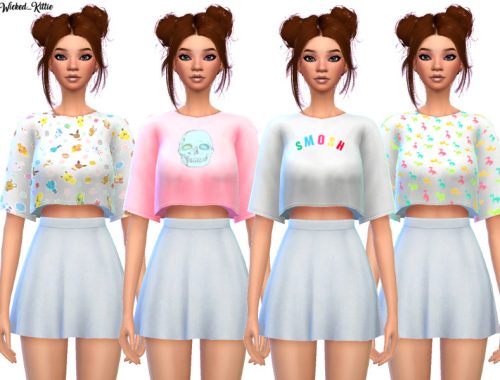 Snazzy Cropped Tees- Mesh Needed