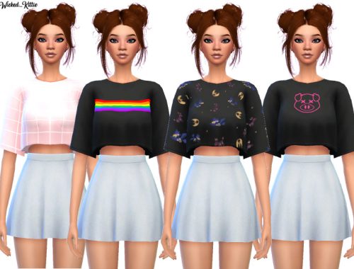 Snazzy Cropped Tees- Mesh Needed