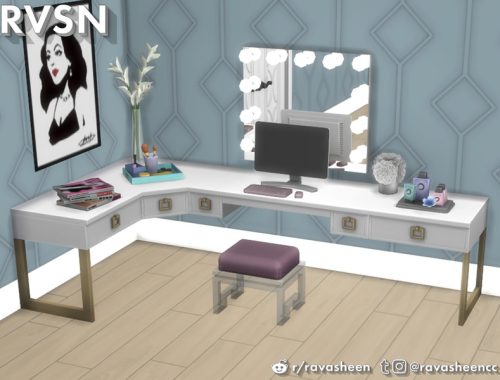 Social Distancing Desk & Vanity Set