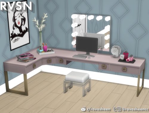 Social Distancing Desk & Vanity Set