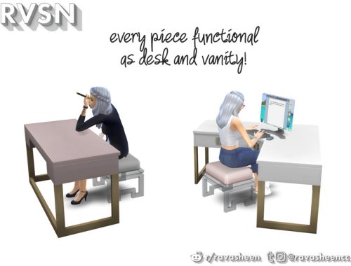 Social Distancing Desk & Vanity Set