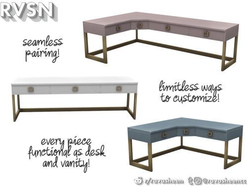 Social Distancing Desk & Vanity Set