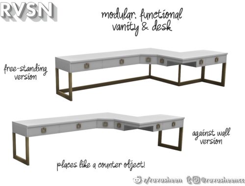 Social Distancing Desk & Vanity Set