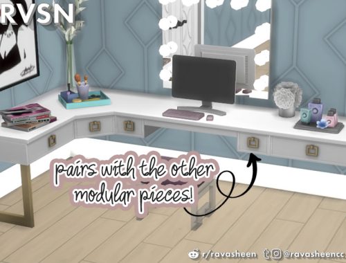 Social Distancing Desk & Vanity Set