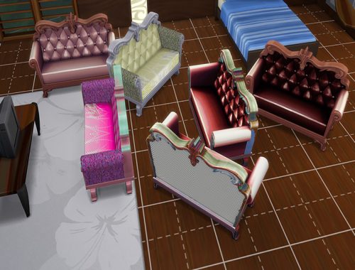 sofa bundle with neon pink