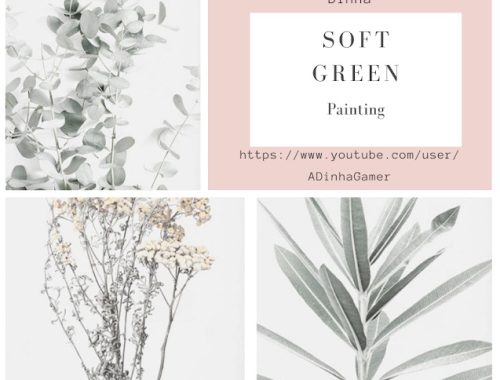 Soft Green Collection: Painting & Rug at Dinha Gamer