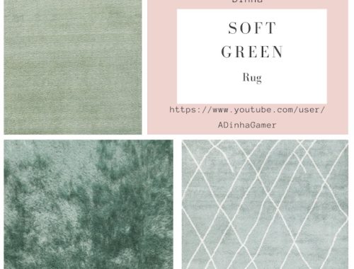 Soft Green Collection: Painting & Rug at Dinha Gamer