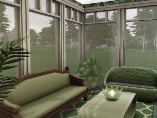 Solid Color Community Collab: The Green Café at GravySims