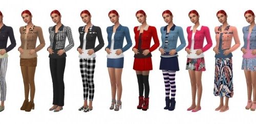 SP03 CROPPED DENIM JACKET at Sims4Sue