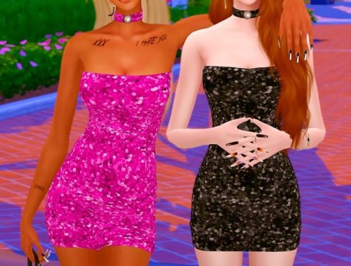 Spangle Mini choker dress at RIMINGs