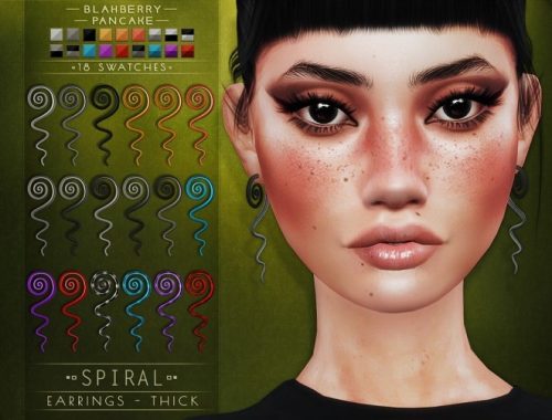 Spiral earrings at Blahberry Pancake