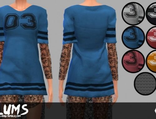 Sports Shirt Dress With Lace Liner for AF at A3RU