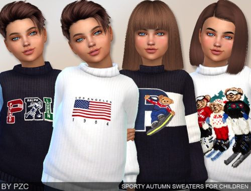 Sporty Autumn Sweaters For Children
