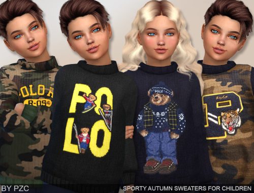 Sporty Autumn Sweaters For Children