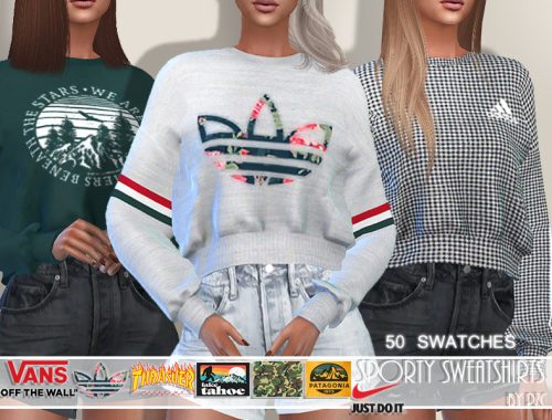 Sporty Sweatshirts Set(mesh required)