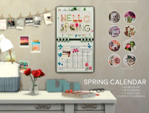 Spring calendar | Pets needed